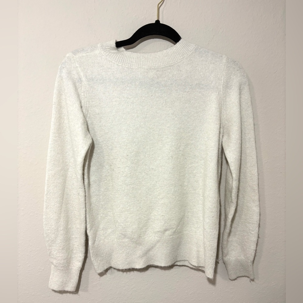 LOFT Outlet Shimmer Bow-Back Sweater | Size Small
